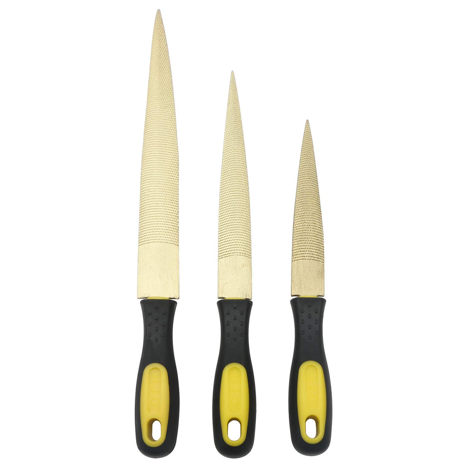 3Pcs Woodworking File Set - Golden Tapered Wood Rasp Files for DIY Wood Carving, Crafting & Carpentry | Perfect for Furniture Making, Model Building & Wood Sculpting