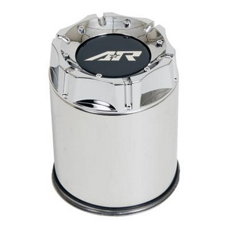 American Racing AR Cap SS Push Thru with Chrome Plastic Logo - Premium Wheel Center Cap for Muscle Cars & Custom Builds - Perfect for Show, Street & Track Use
