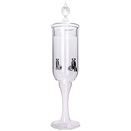 Premium ALANDIA Absinthe Fountain Petite - Handcrafted Mouth-Blown Glass with 2 Spouts for Easy Pouring | Perfect for Home Bars, Cocktail Parties & Traditional Absinthe Rituals