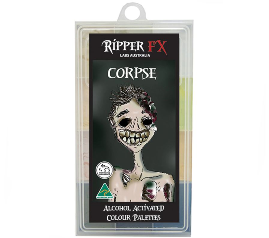Ripper FX 'Corpse' Large Alcohol Palette - Professional Makeup Kit for Halloween, Cosplay, and Special FX - Perfect for Theatrical, Film, and Horror Makeup Artists