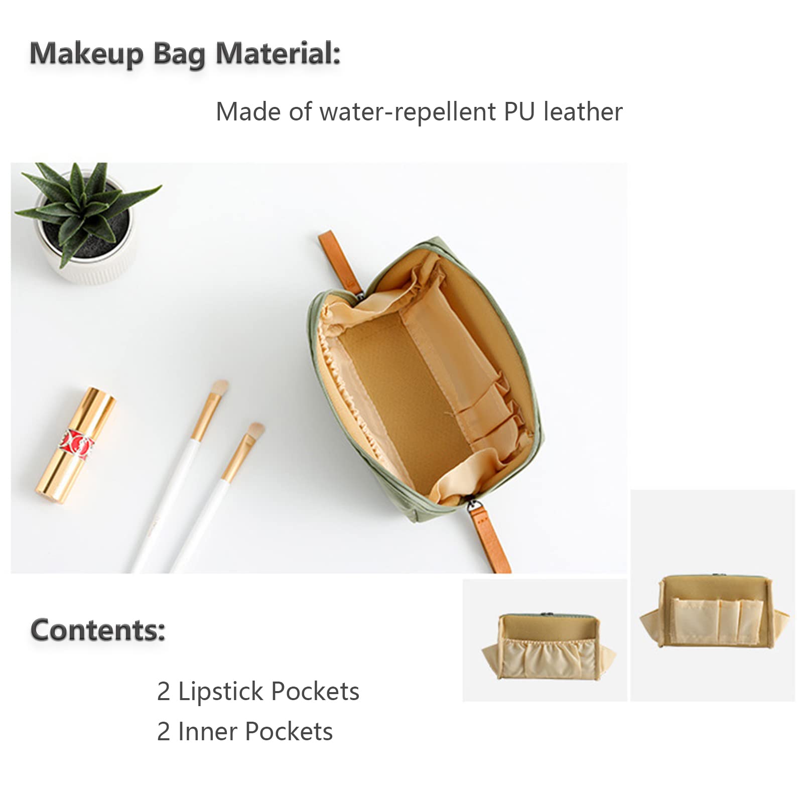 Stylish Red Cosmetic Makeup Bag for Women & Girls - Travel-Friendly Beauty Pouch for Purse, Toiletry & Organizer - Perfect for Daily Use, Travel & Gifts