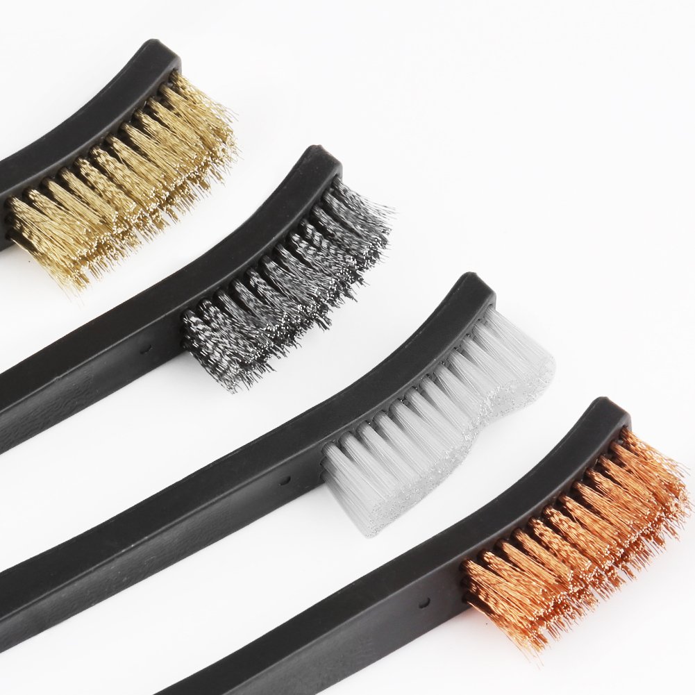 **Accmor Universal Gun Cleaning Kit - 4 Double-Ended Brass, Steel & Nylon Bristle Brushes & 4 Polymer Picks for Rifle, Pistol & Firearm Maintenance - Perfect for Hunting, Shooting Range & Home Gun Care**