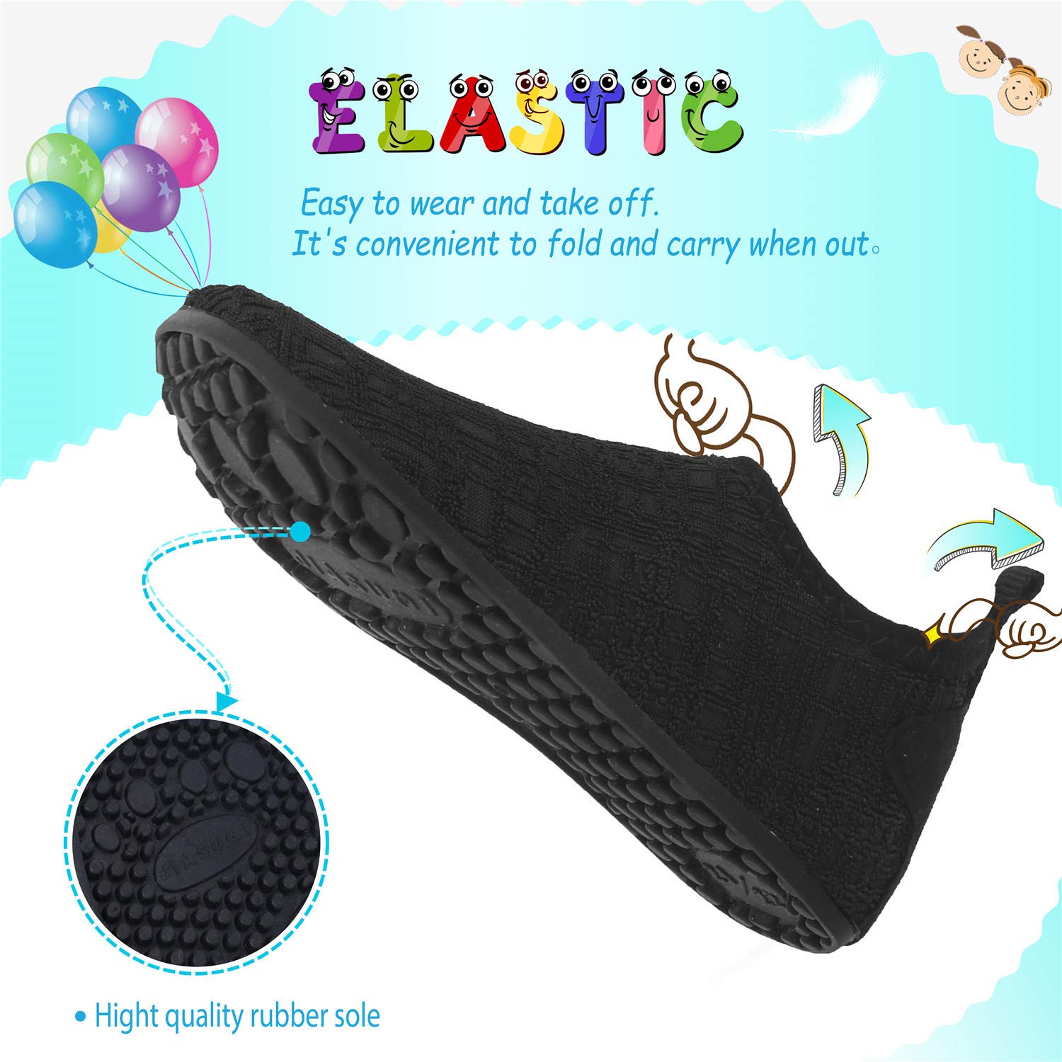 Storeofbaby Quick Dry Baby Water Shoes for Boys & Girls - Barefoot Aqua Socks for Swim, Beach, Pool & Outdoor Adventures