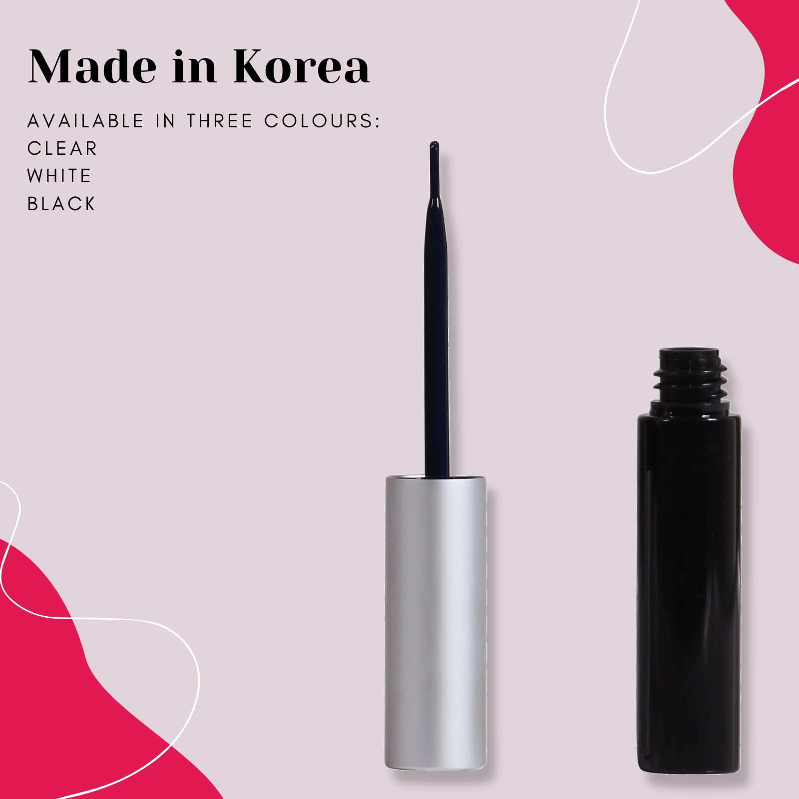TRITON Korea Waterproof Eyelash Glue - Quick Dry, Super Strong Hold, Non-Toxic & pH Balanced - 5g Black - Perfect for False Lashes & Extensions (Daily Use, Special Occasions, Professional Makeup)