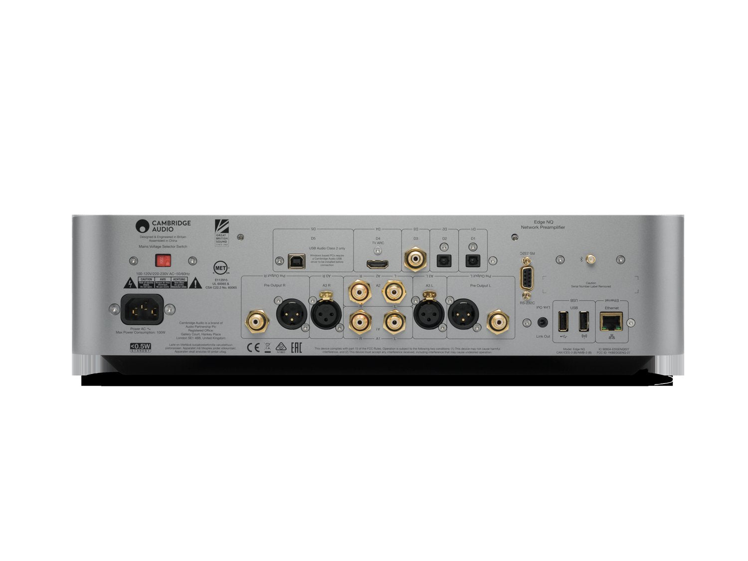 Cambridge Audio Edge NQ Premium Preamplifier with Hi-Res Network Streaming - Perfect for Audiophiles & Home Theater Systems