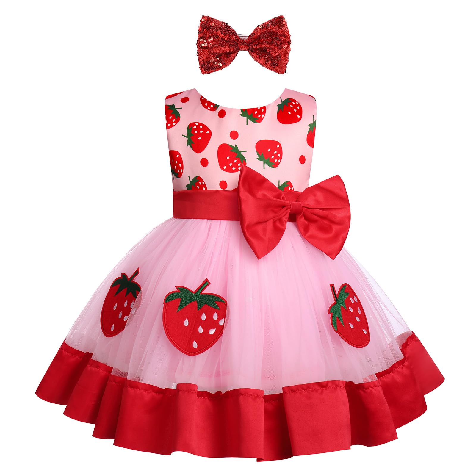 Baby Girl Princess Tutu Dress & Headband Set - Cake Smash Outfit, 1st Birthday Photoshoot, Baptism & Special Occasion Wear - Adorable Photo Shoot Costume for Girls