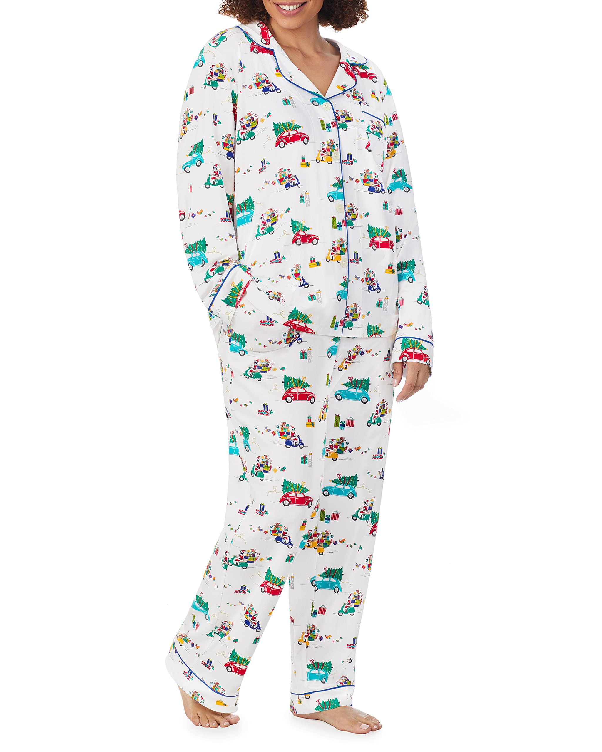 Organic Cotton Long Sleeve Classic PJ Set for Women - BedHead PJs Holiday Collection - US Size 16 (XL) - Soft & Comfortable Sleepwear for Christmas, Winter Nights & Cozy Loungewear