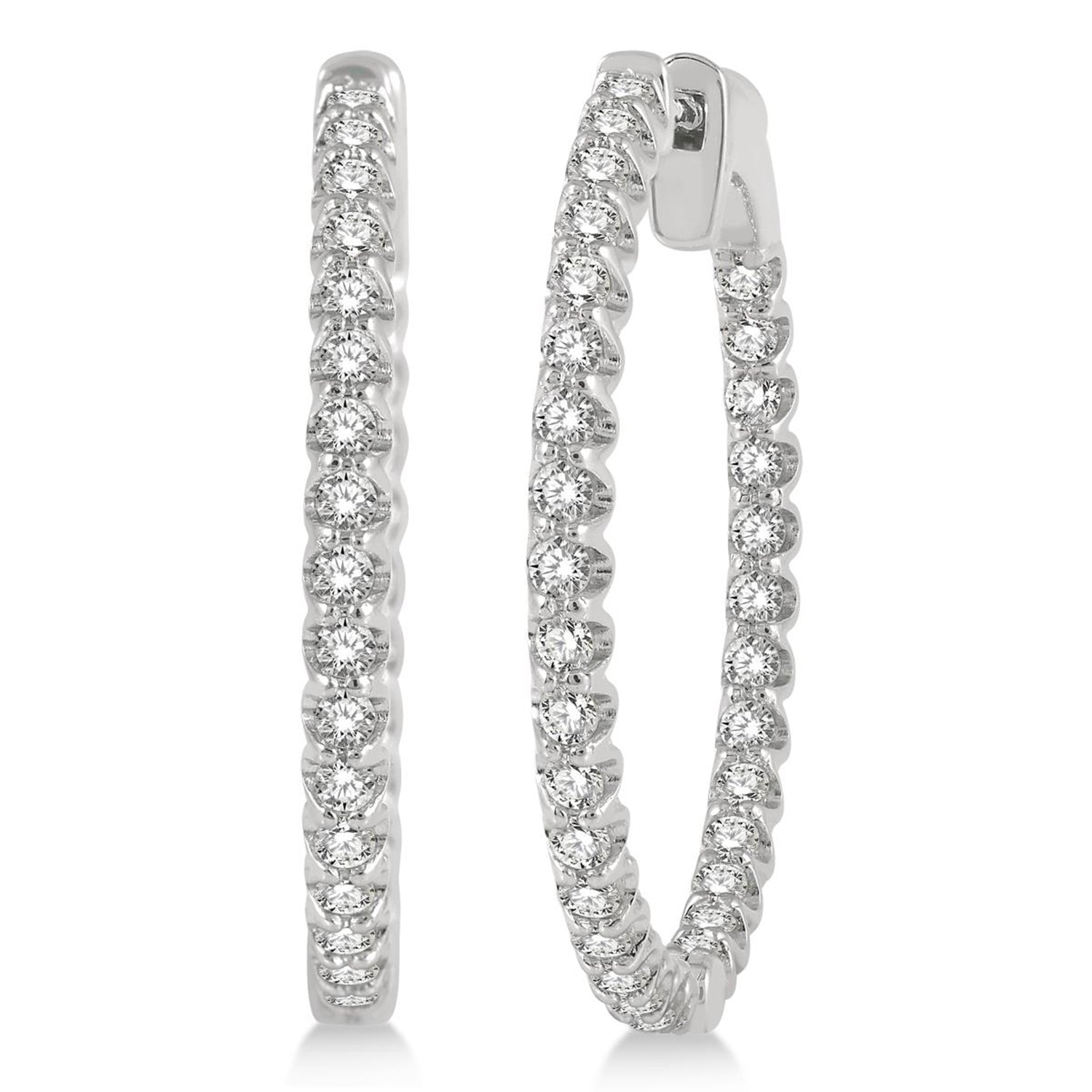 1.00 Carat Diamond Stud Earrings for Women - Inside Out Design - Perfect for Weddings, Parties & Everyday Wear