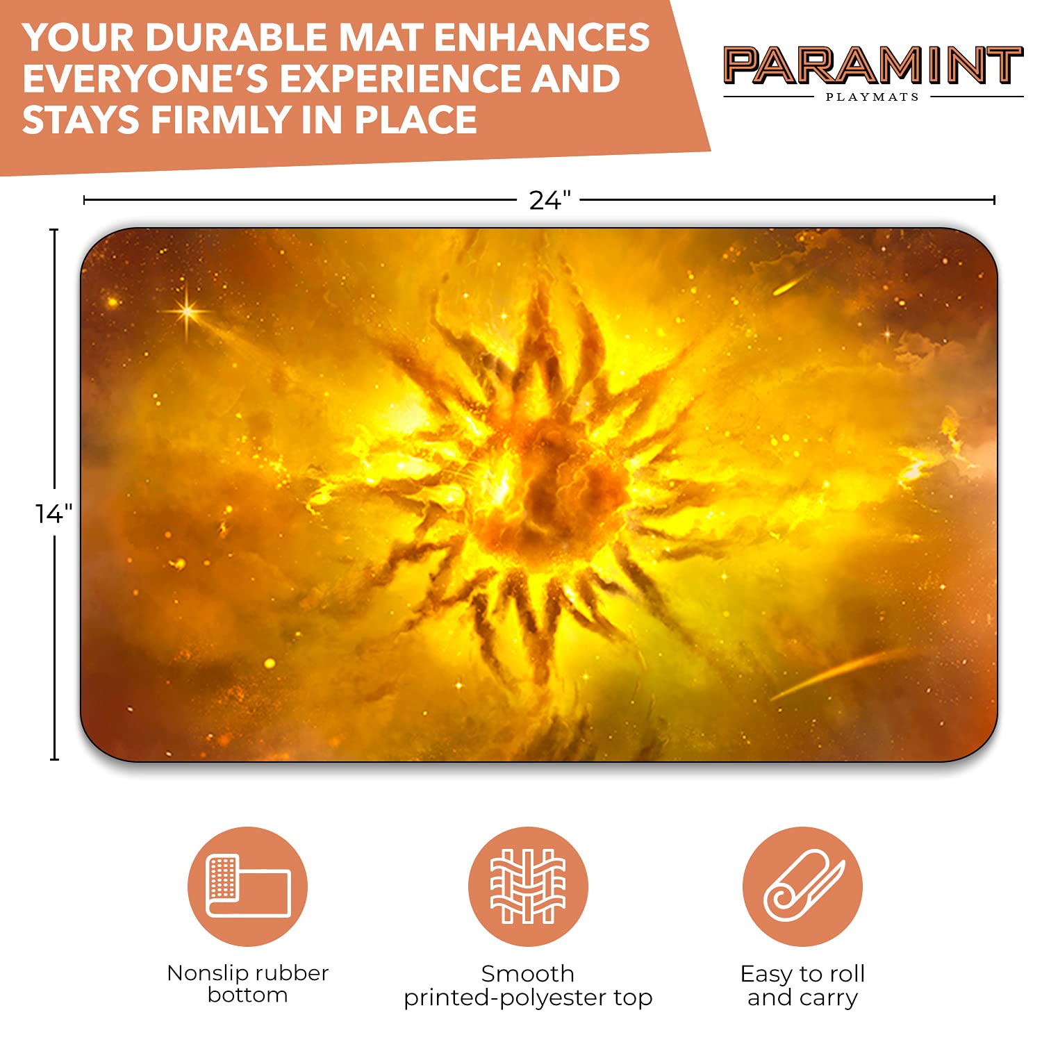 Plains Ethereal Mana Stitched MTG Playmat - Magic The Gathering Game Mat for MTG, YuGiOh & TCG - Premium Original Art Playmat Accessories - Perfect for Tournaments, Casual Play & Card Game Nights