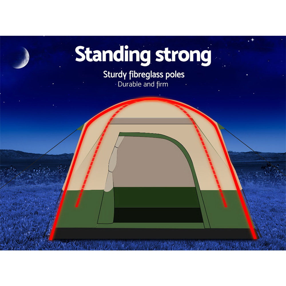 Weisshorn 4-Person Family Camping Tent - Lightweight Waterproof Hiking & Beach Tent for Outdoor Adventures - Perfect for Camping, Backpacking, and Beach Trips