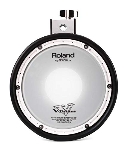 Roland Mesh Pad Pack (PER-PK-PDX) - 10-Inch Mesh V-Pad (PDX-8), Pad Mount (MDH-12) & Trigger Cable - Perfect for Electronic Drum Kits, Live Performances & Studio Recording