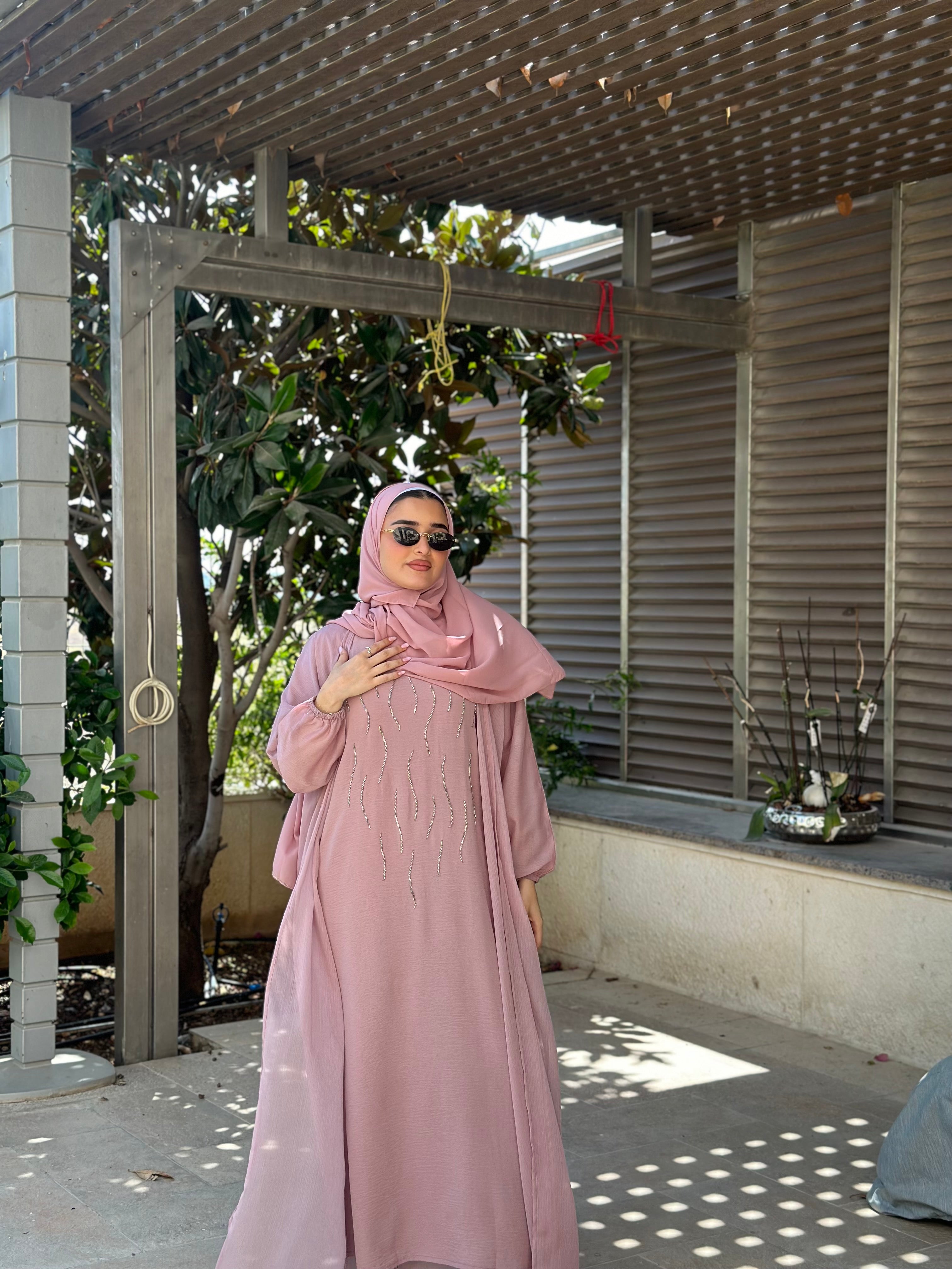 Elegant Two-Piece Abaya Set for Women - Modest Islamic Prayer Dress - Perfect for Mosque, Eid, and Special Occasions