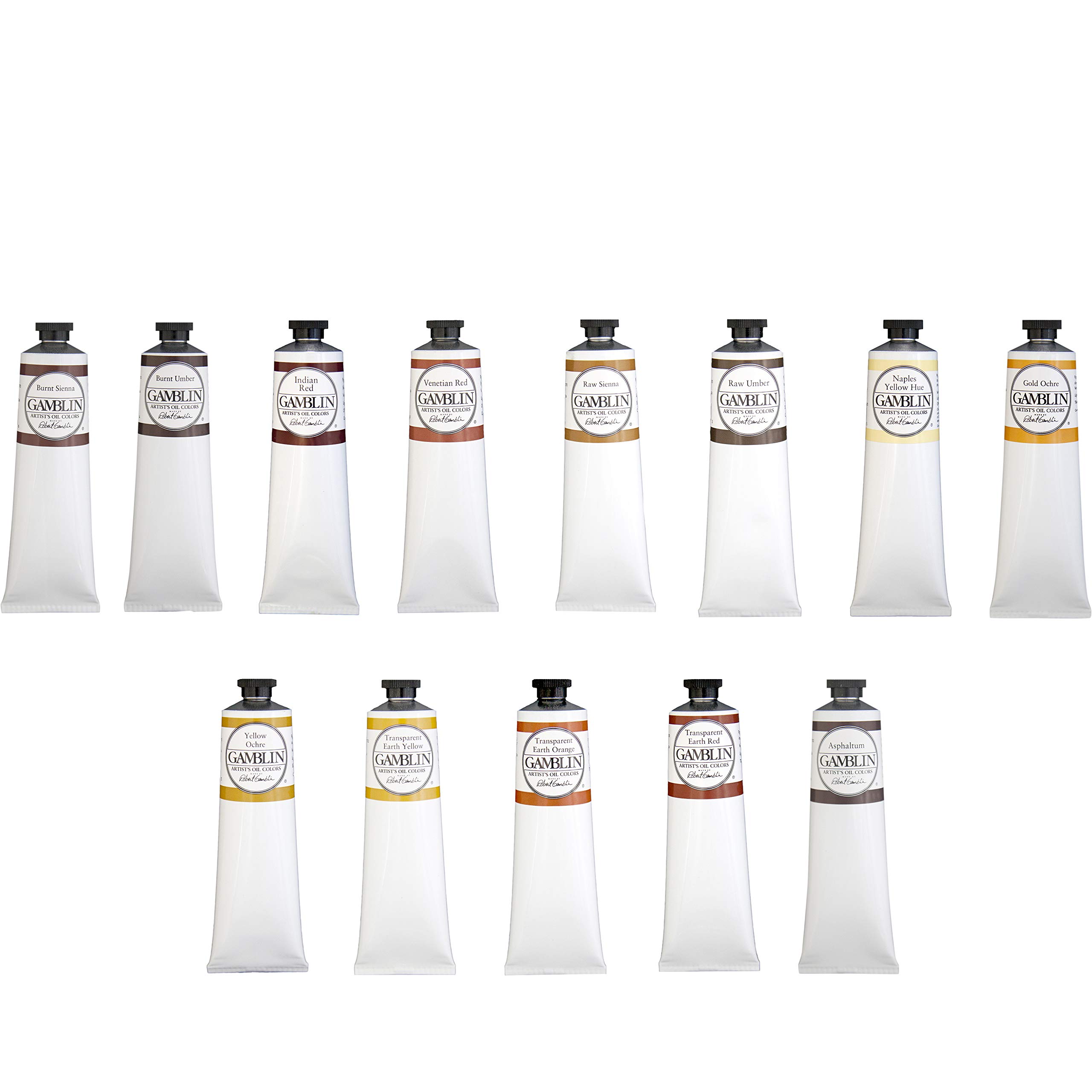 Gamblin Professional Artist Oil Paint Set - Earth Tones - 37ml Tubes (Ideal for Landscape Painting & Studio Artwork)