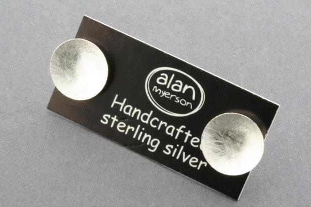 Brushed Sterling Silver Cup Stud Earrings for Women - Elegant & Hypoallergenic Jewelry for Daily Wear & Special Occasions