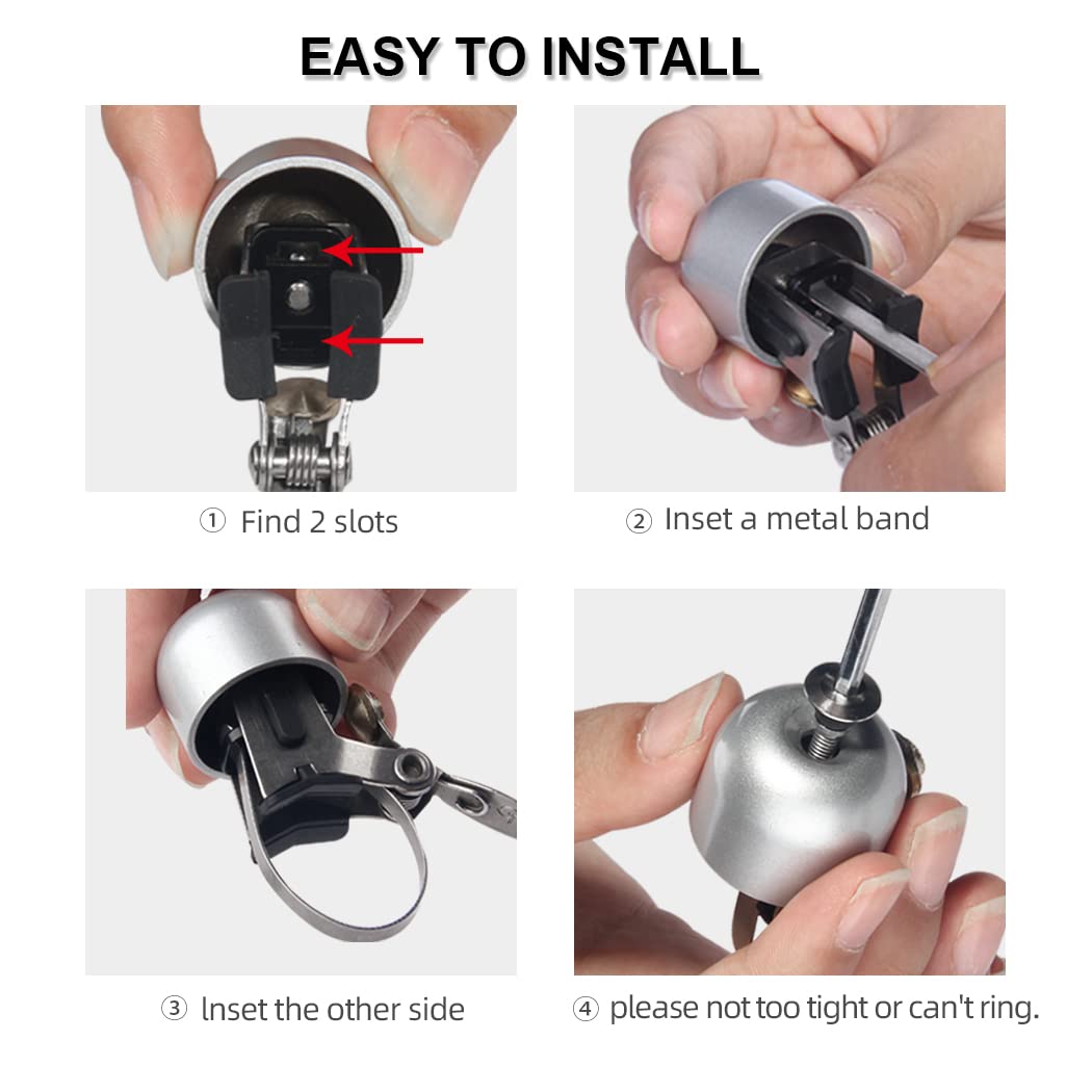 ROCKBROS Classic Bicycle Bell - Loud Bike Horn for Road & Mountain Bikes | Durable Handlebar Bell for Adults | Perfect for Commuting, Cycling Safety & Outdoor Adventures