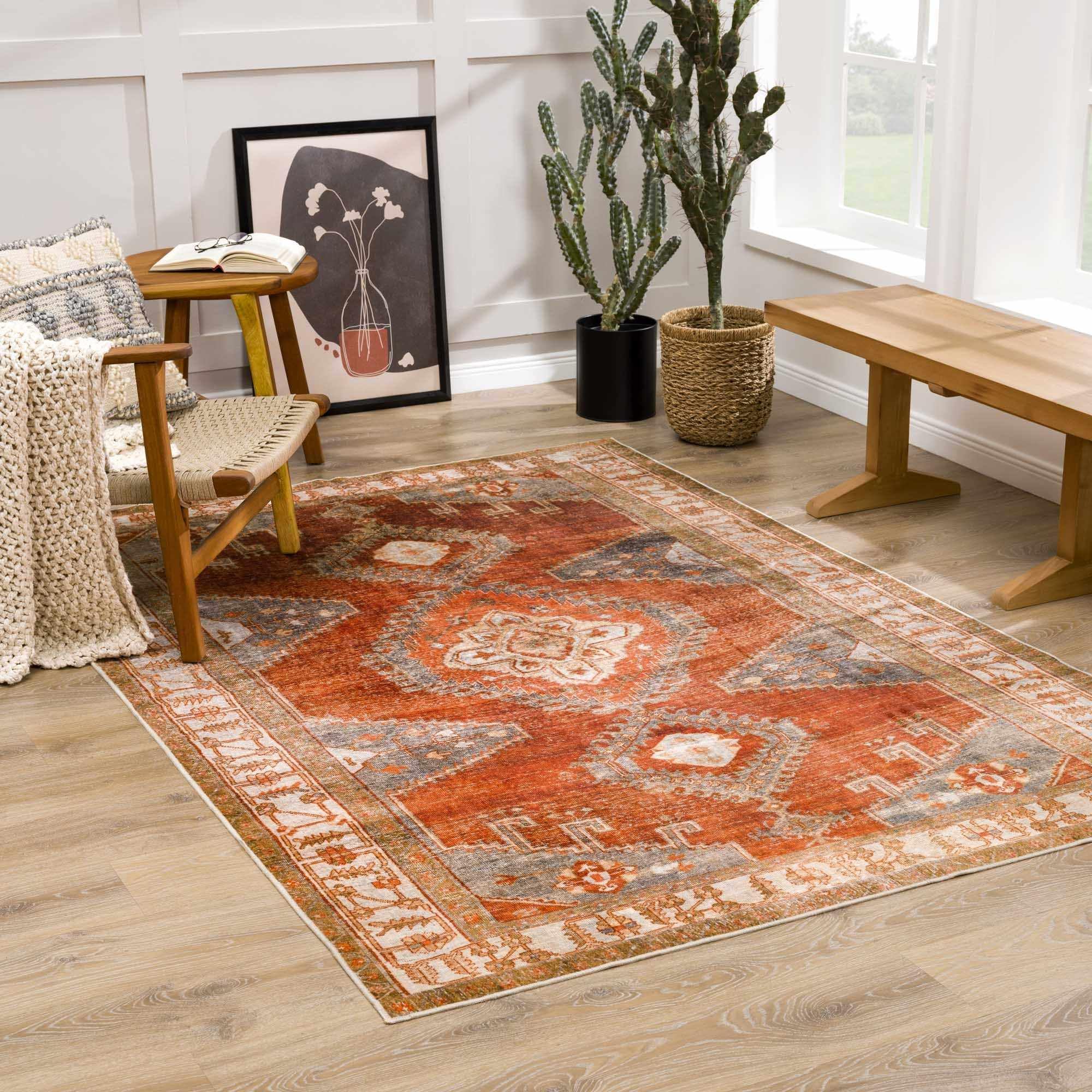 Hauteloom Kullar Machine Washable Area Rug 5' x 7'6