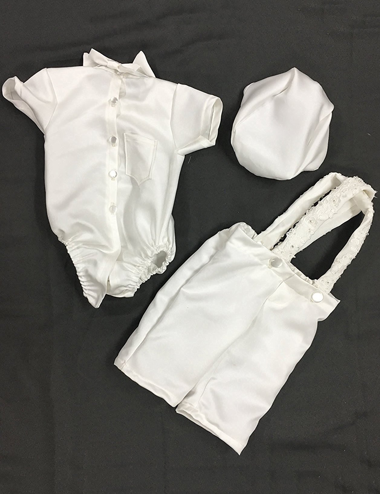 Baby Boys Baptism & Christening Outfits - Formal Suit Romper Set with Pants for Church Ceremonies, First Communion & Special Occasions