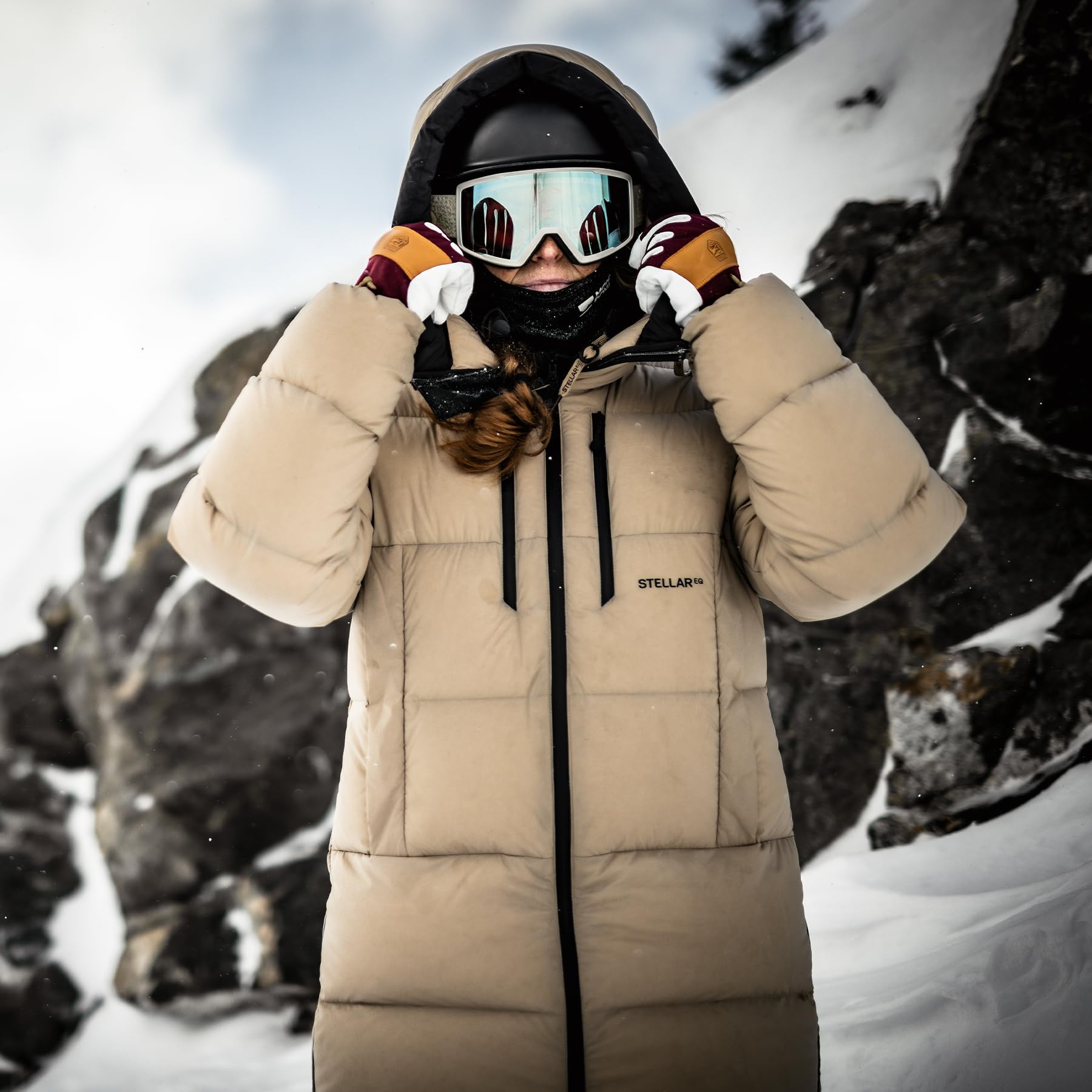 Hestra Women's Voss CZone Mitt Leather Waterproof Ski Gloves - Warm Winter Alpine Skiing & Snowboarding Gloves for Women