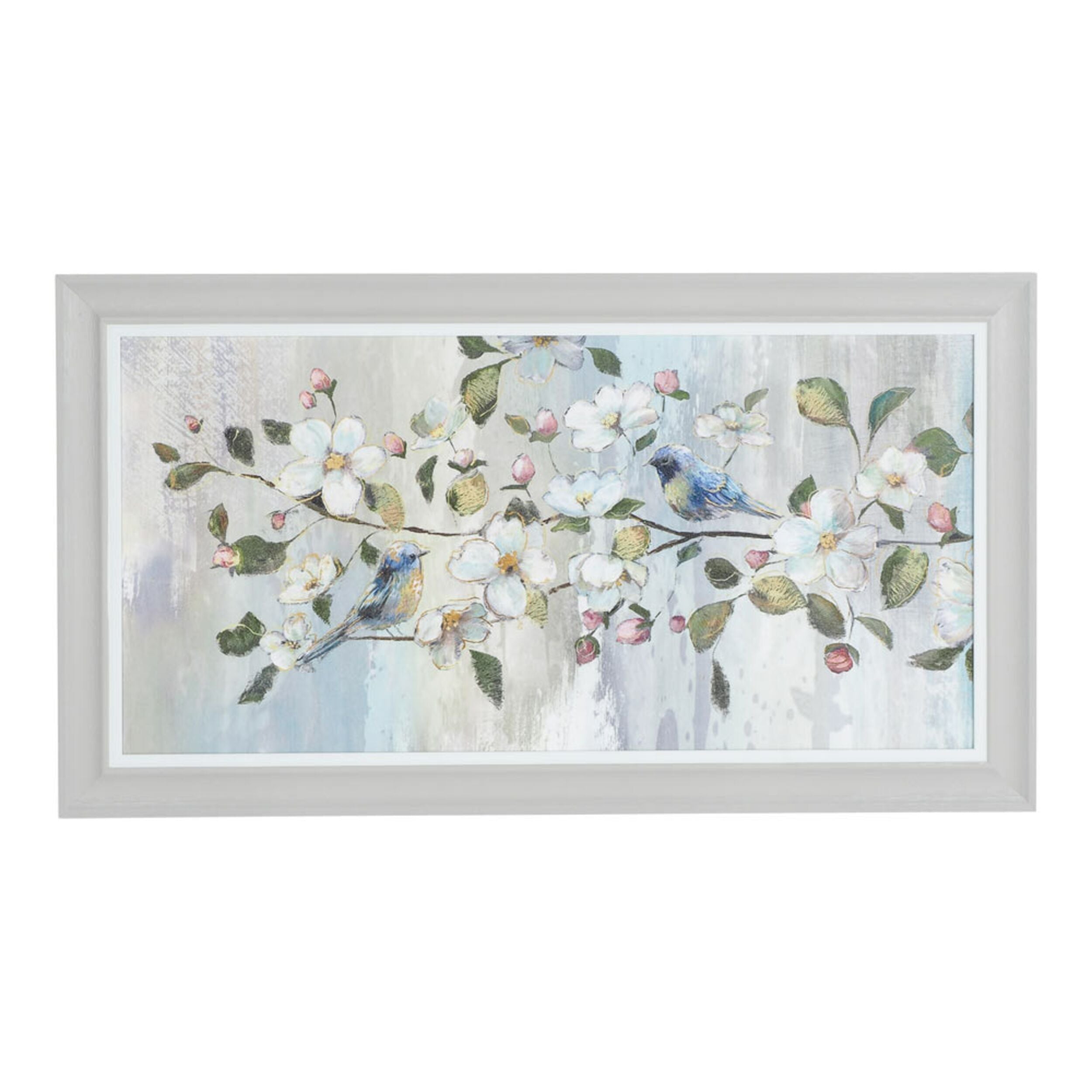 Arthouse Spring Blooms Framed Print - 44.5x24.8 Inch Floral Wall Art Decor for Living Room, Bedroom & Office