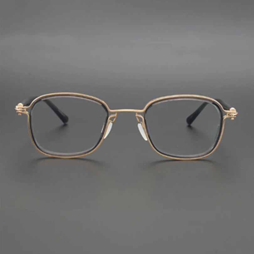 Stylish Aimee Unisex Full Rim Square Titanium Acetate Eyeglasses Frame 14622 - Perfect for Work, Reading & Fashion Accessories