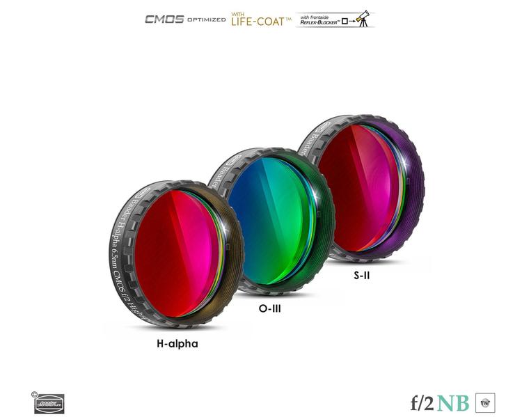 Baader 6.5nm f/2 Highspeed Astrophotography Filters - H-Alpha, O-III, S-II for CMOS Cameras | Perfect for Deep Sky Imaging & Nebula Photography