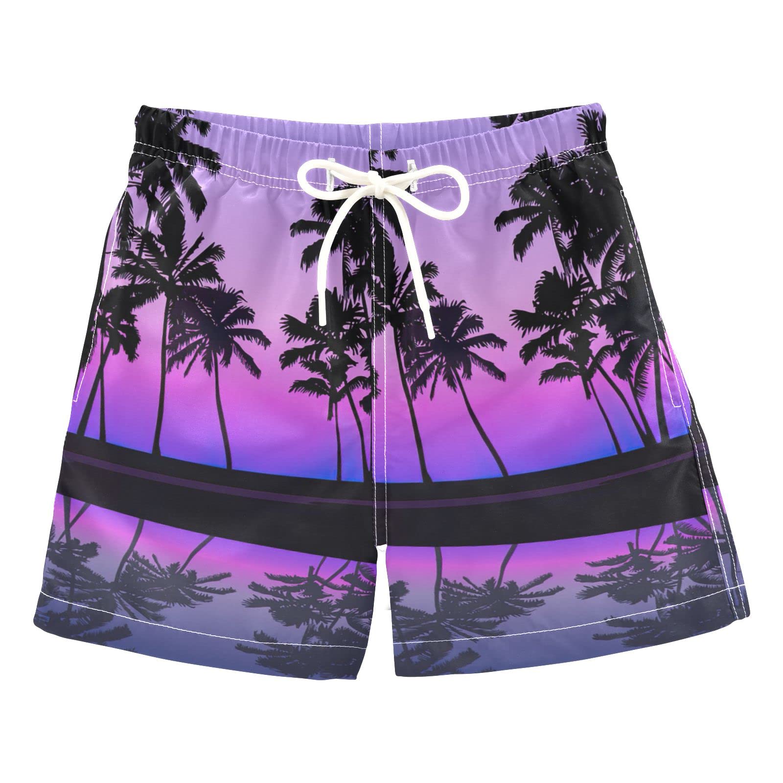 Linqin Spider Web Boys Swim Trunks - Quick Dry Toddler Beach Board Shorts for Kids 2-16 Years | Perfect for Swimming, Surfing & Summer Water Activities