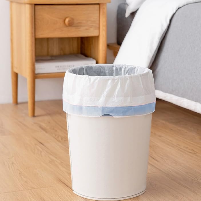 4 Gallon Small Trash Bags with Drawstring - Unscented Tear-Resistant Bathroom Garbage Bags (57 Count, White) - Perfect for Bathrooms, Offices, Dorm Rooms & Small Spaces