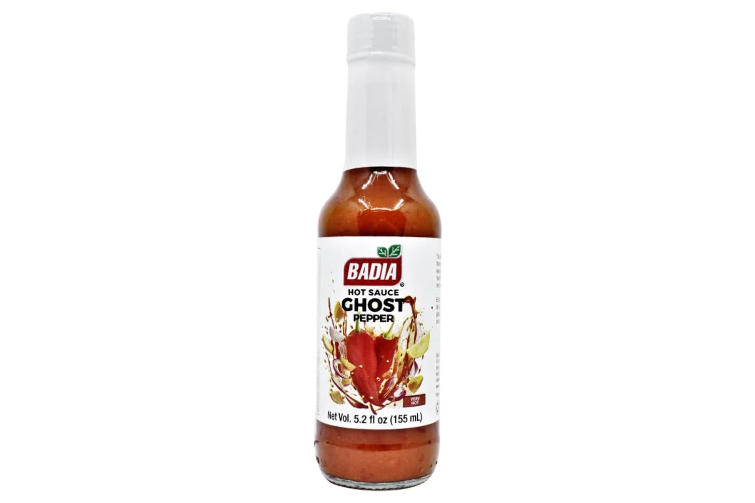 Ghost Pepper Hot Sauce by Badia Spices - Extra Spicy Gourmet Hot Sauce for Tacos, Wings & Chili - 5oz Bottle