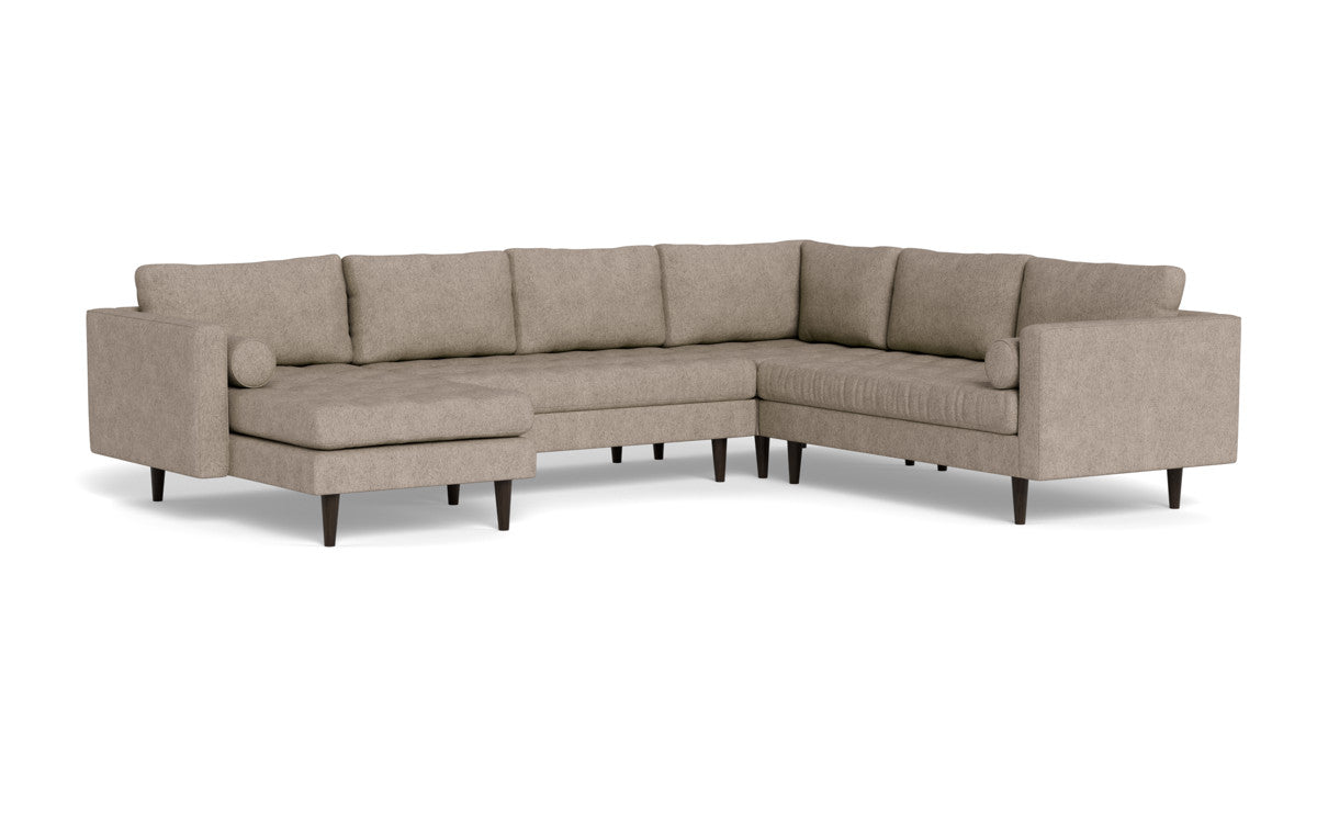 Ladybird 133 Left Chaise Corner Sectional Sofa - Modern L-Shaped Couch for Living Room, Family Room & Lounge Areas