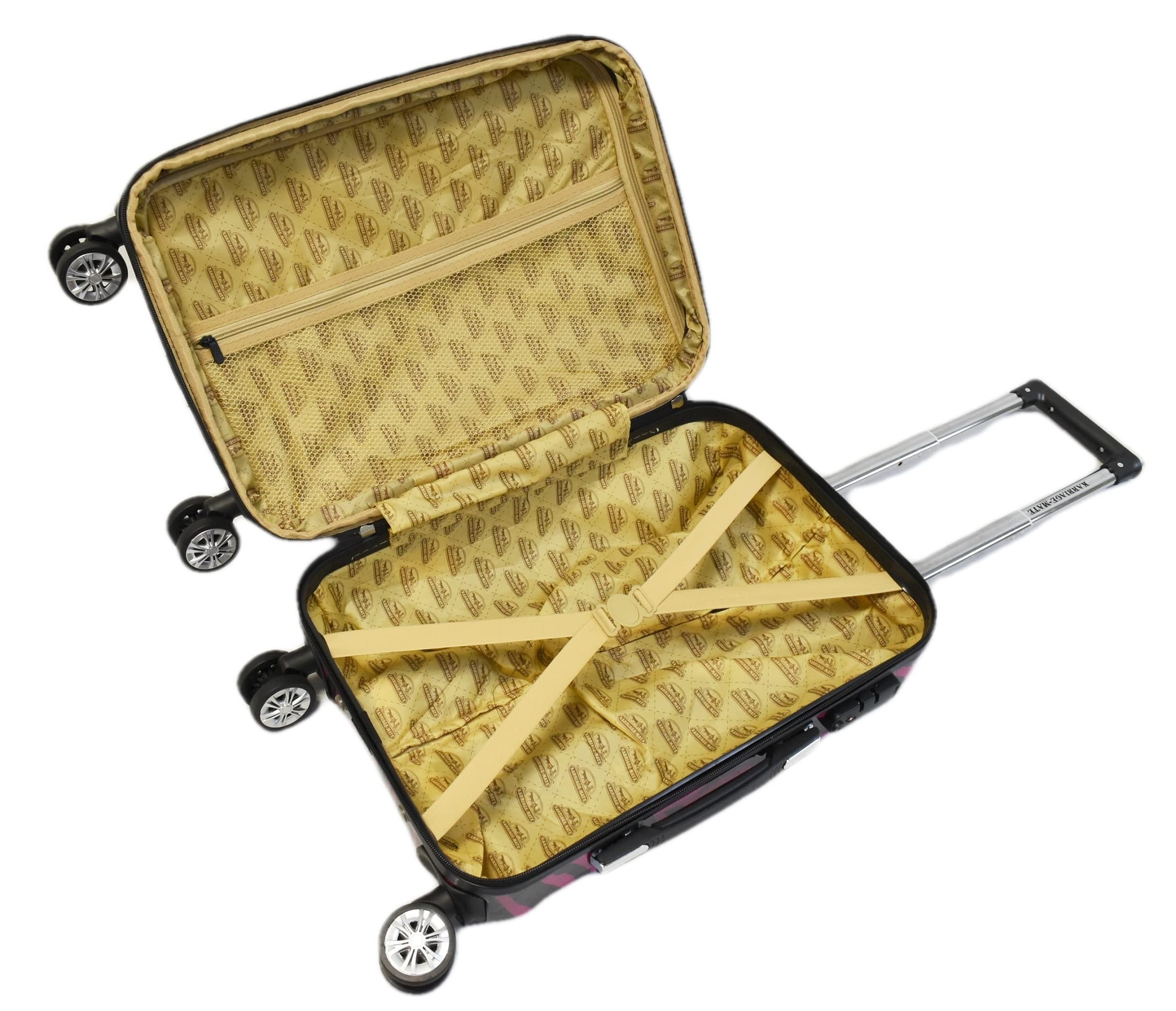 Expandable Hardside Spinner Luggage with TSA Lock - Lightweight Durable Suitcase for Travel, Business Trips & Vacations (Zebra Print)