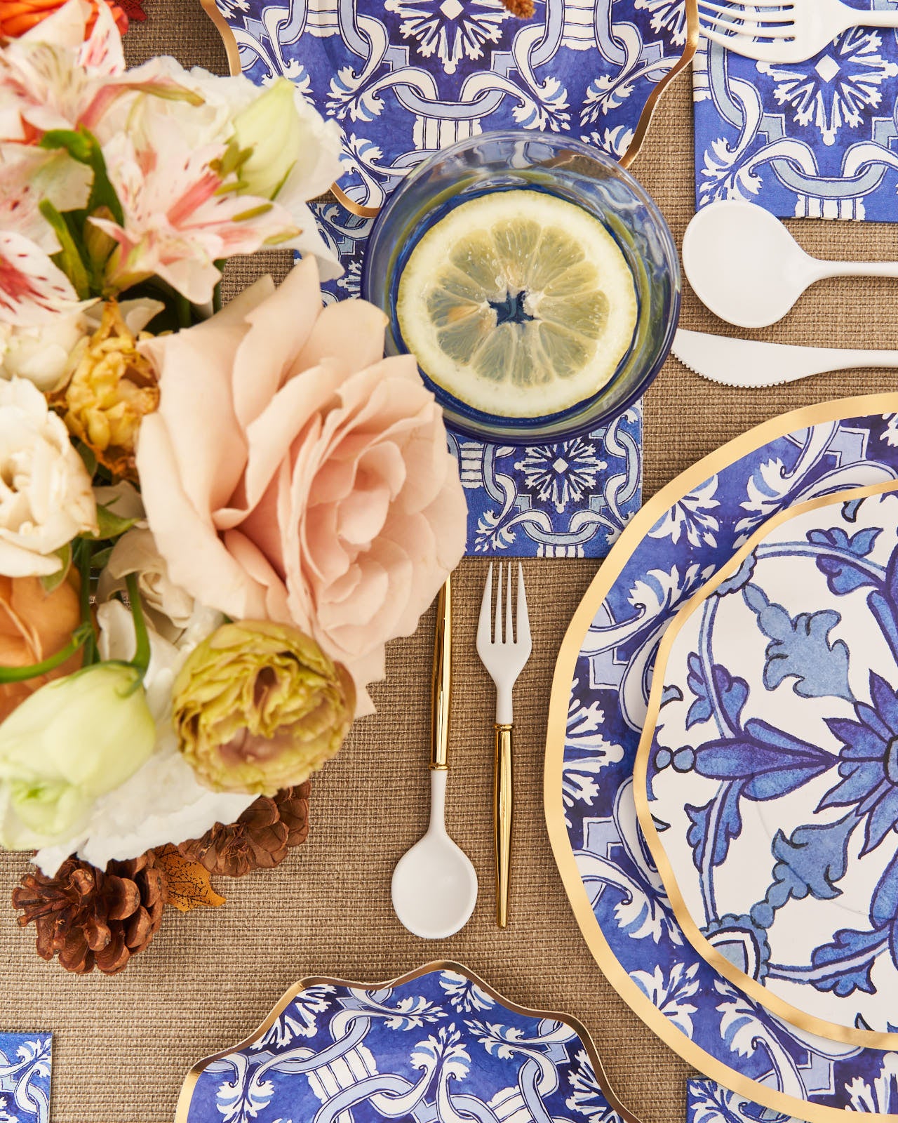 Authentic Moroccan Table Setting - Handcrafted Ceramic Plates & Bowls for Boho Dining & Home Decor | Perfect for Dinner Parties & Cultural Themed Events