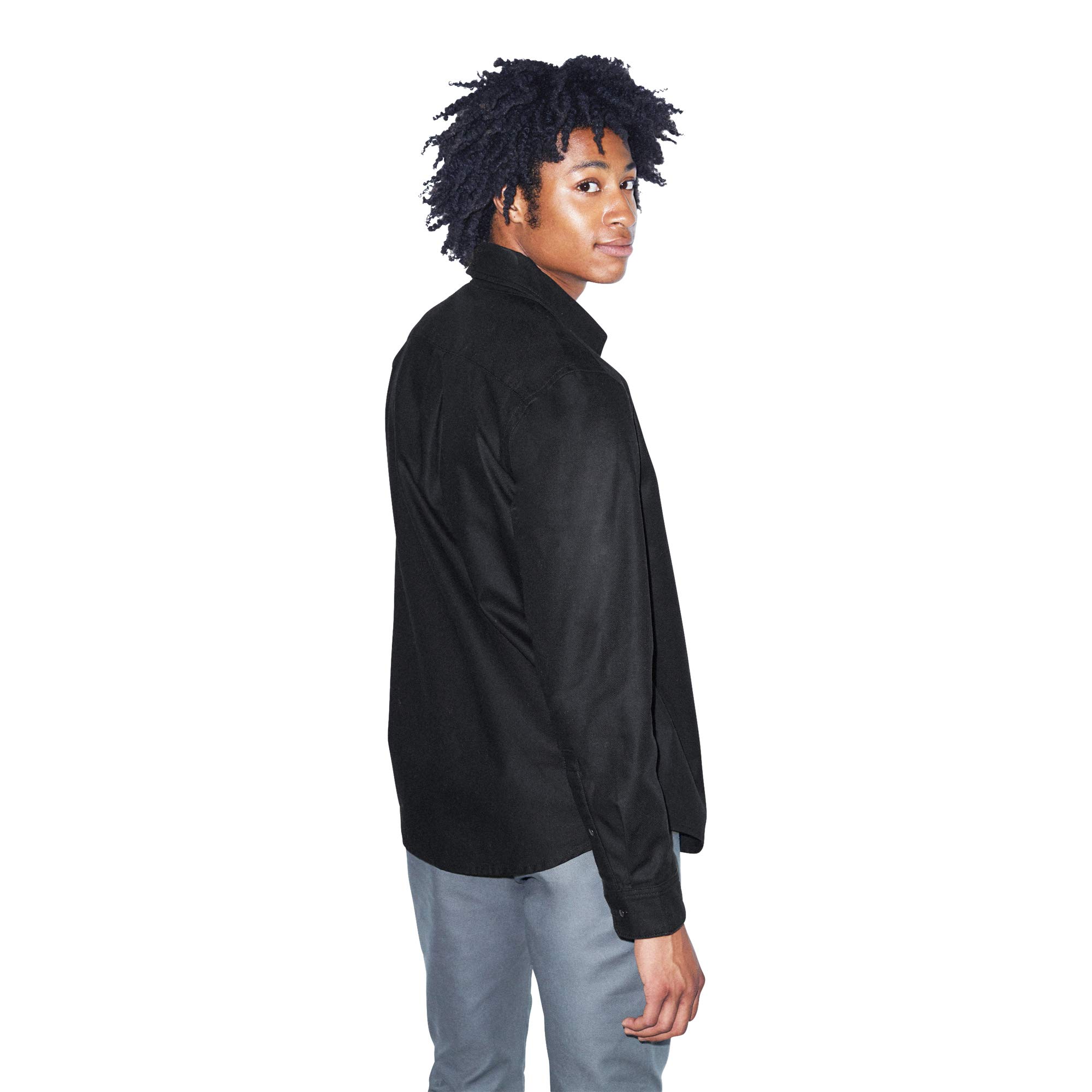 Premium American Apparel Men's Twill Tab Collar Long Sleeve Button-Down Shirt | Classic Business Casual & Office Wear | Formal & Smart Casual Outfits