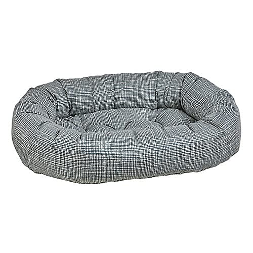 Premium Woven Donut Dog Bed for Small Dogs - Cozy & Breathable Pet Bed for Puppies, Cats - Perfect for Crates, Living Rooms & Bedrooms (XS, Hampton by Bowsers)