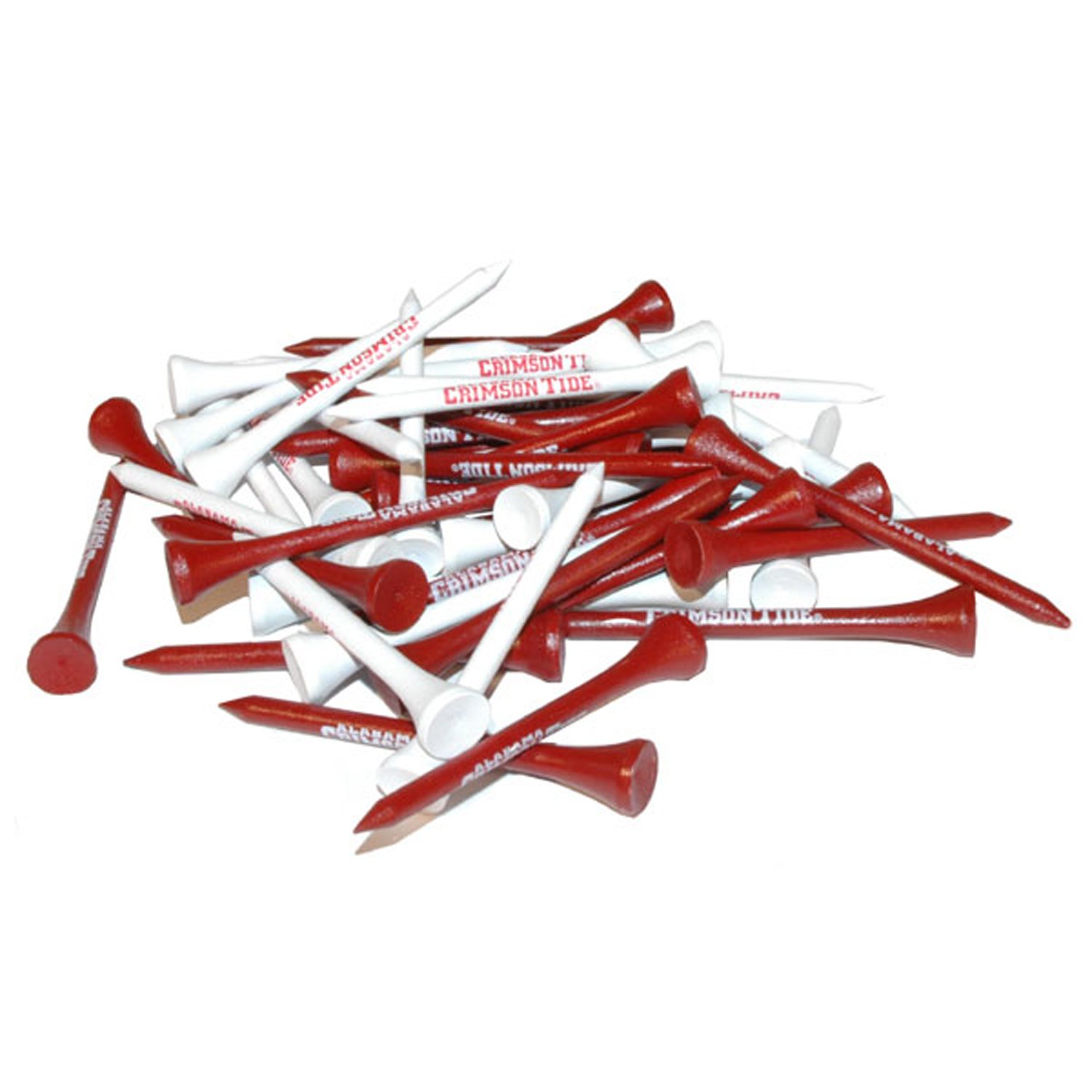 Team Golf NCAA Pack of 50 Golf Tees - Premium Wooden Golf Accessories for Driving Range & Course Play
