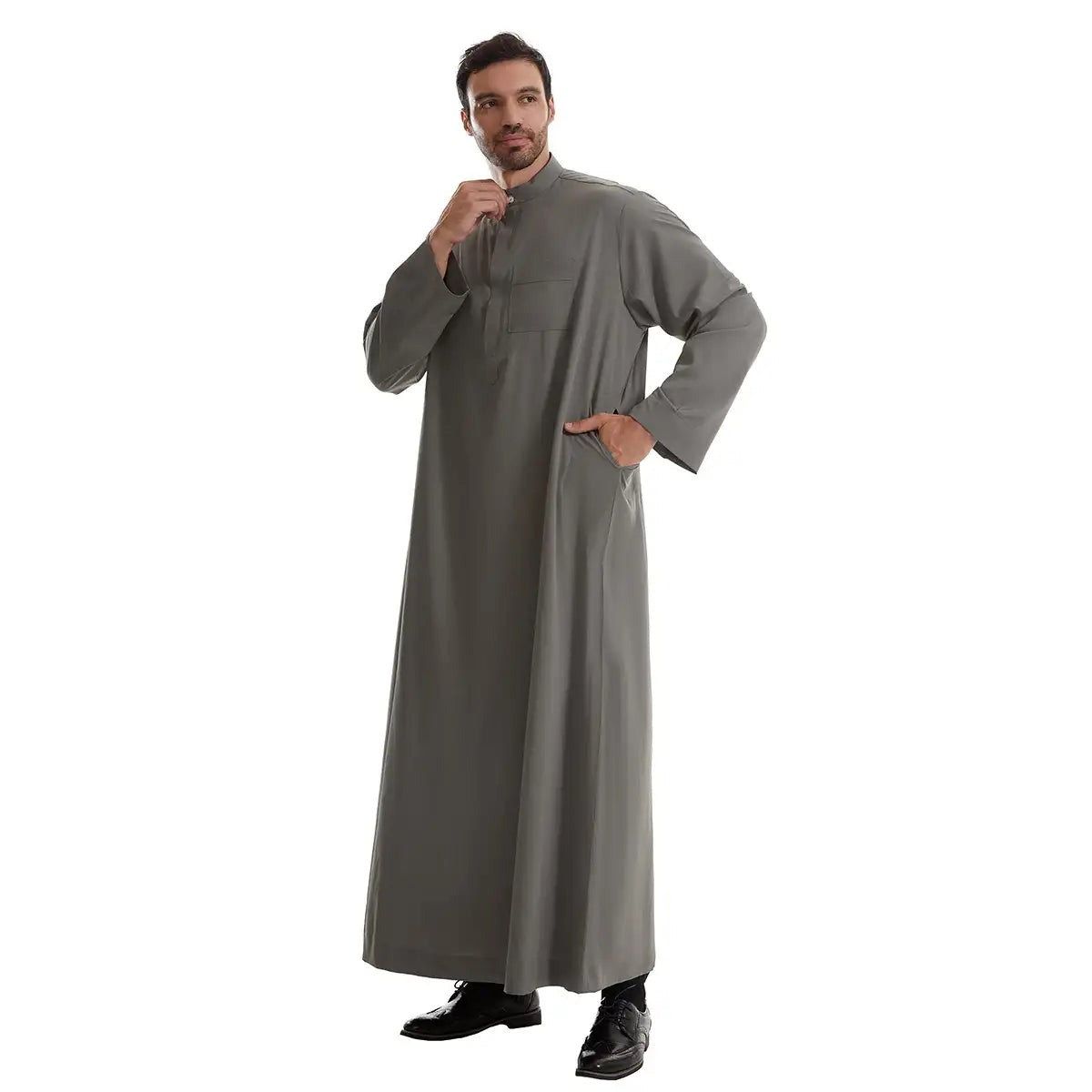 Premium Emirati Kandura Jubbas for Men - Traditional Thobe Thawb with Pocket - Perfect for Eid, Weddings & Formal Occasions