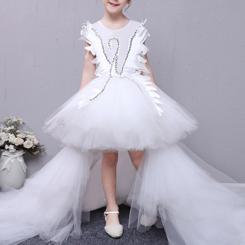 Baby Girl Fluffy Peacock Princess Dress - Toddler Birthday Party Costume for Special Occasions & Photo Shoots