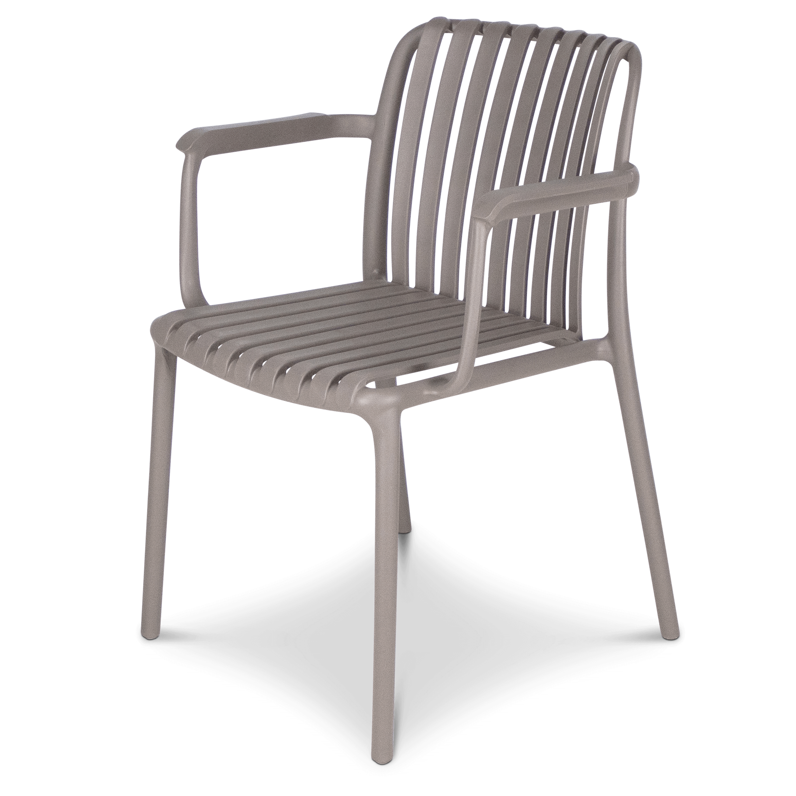 White Caribbean Outdoor Extension Table with 4 Salerno UV-Resistant Plastic Chairs (PP) - Perfect for Patio, Garden, Poolside & Backyard Dining