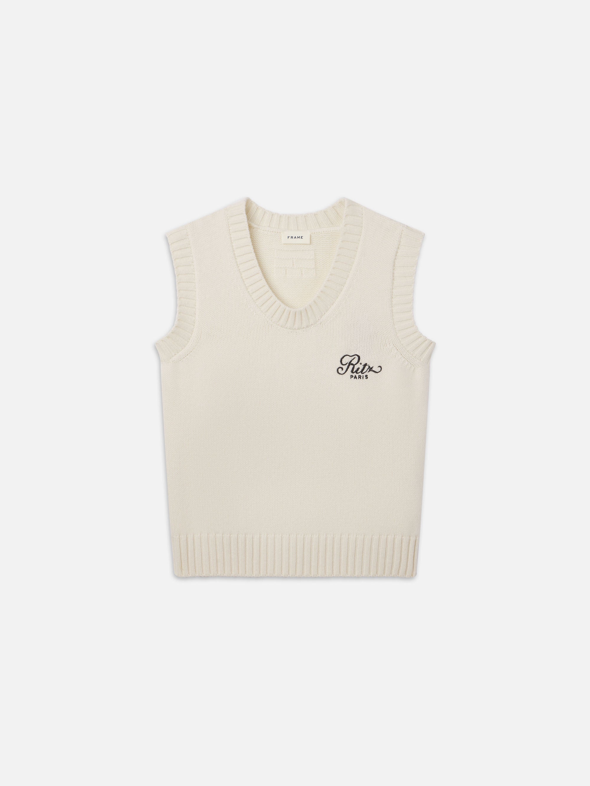 Luxury Ritz Men's Cashmere Sweater Vest - Soft Cream Knit Waistcoat for Business Casual & Winter Layering
