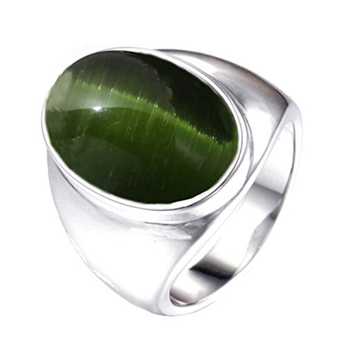 Silver-Light Green Stone