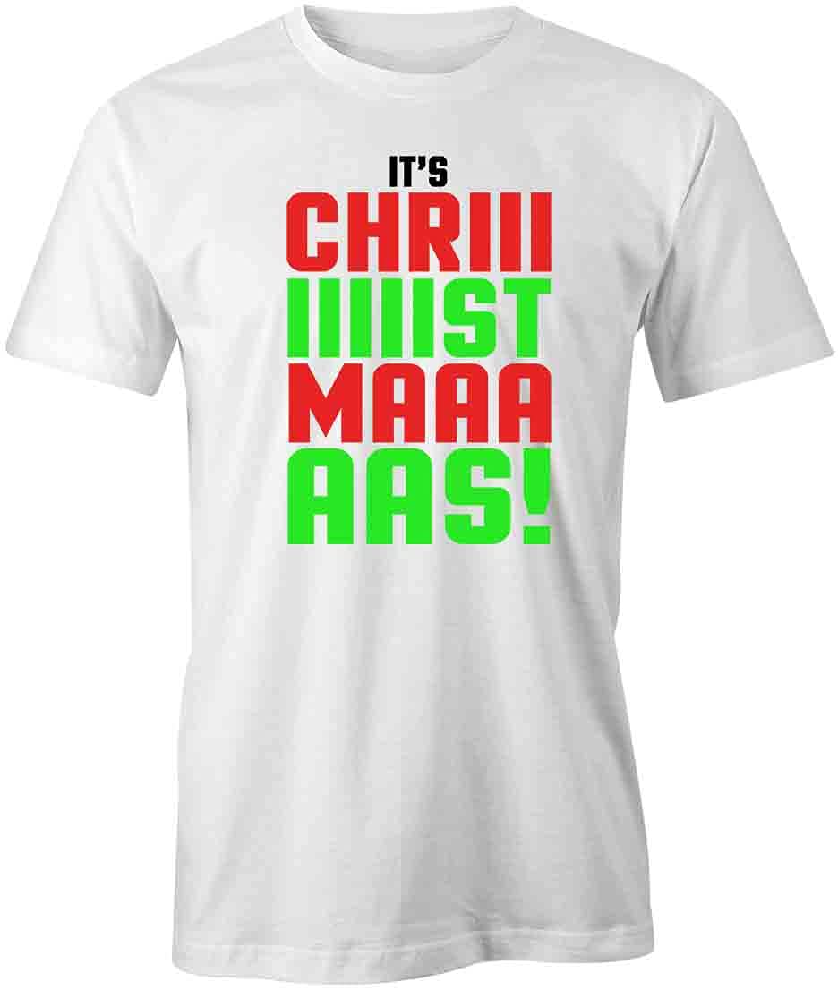 Christmas T-Shirt for Men & Women - White Printed Graphic Tee with Festive Holiday Designs | Perfect for Christmas Parties, Family Gatherings & Holiday Gift Giving