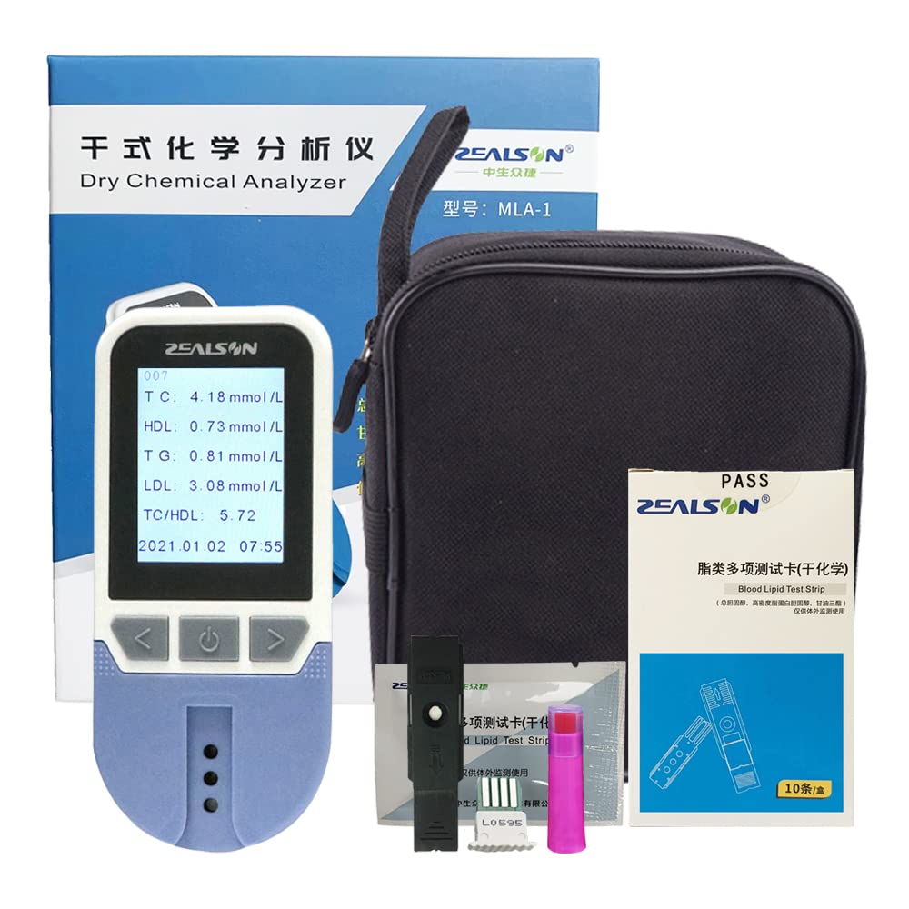 Cholesterol Monitor Kit - Accurate HDL LDL Triglycerides Lipid Test Meter with 10 Test Strips | Home Health Testing for Heart Wellness & Preventive Care