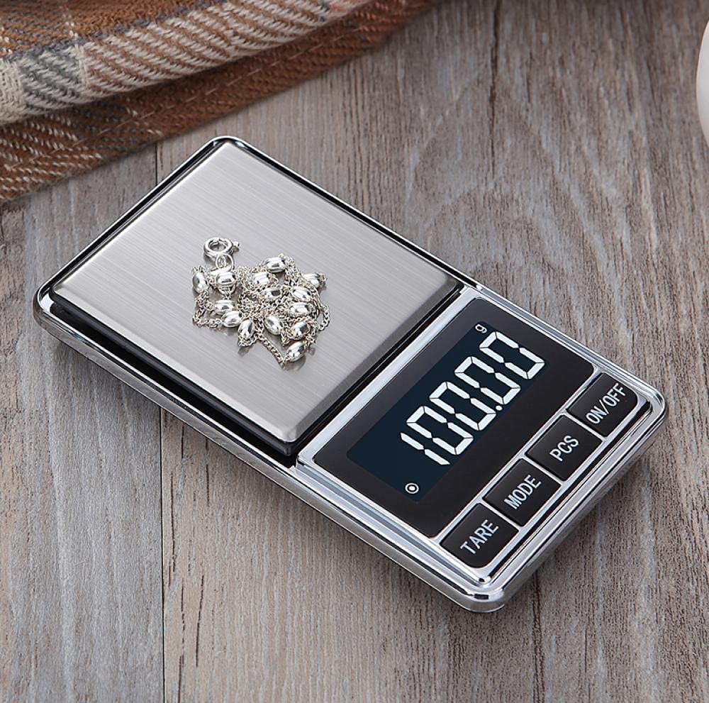 Precision Digital Jewelry Scale 1000g x 0.1g - Portable Gold & Gem Weight Gram Scale for Kitchen, Lab, Jewelry Making & Postal Weighing