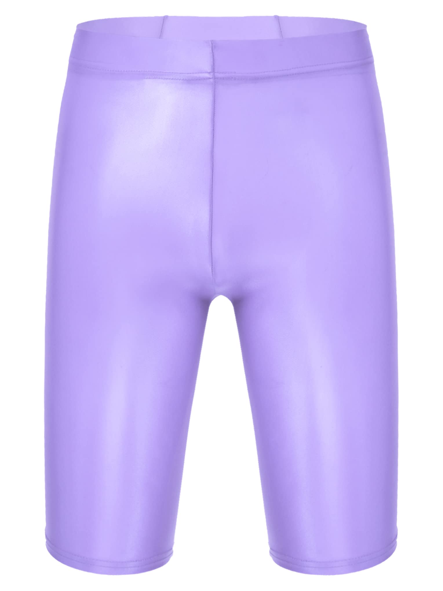 **Men's Shiny Compression Shorts - Quick Dry, Moisture-Wicking Sports Tight Shorts for Running, Gym & Swimming - Soft & Breathable Workout Pants**