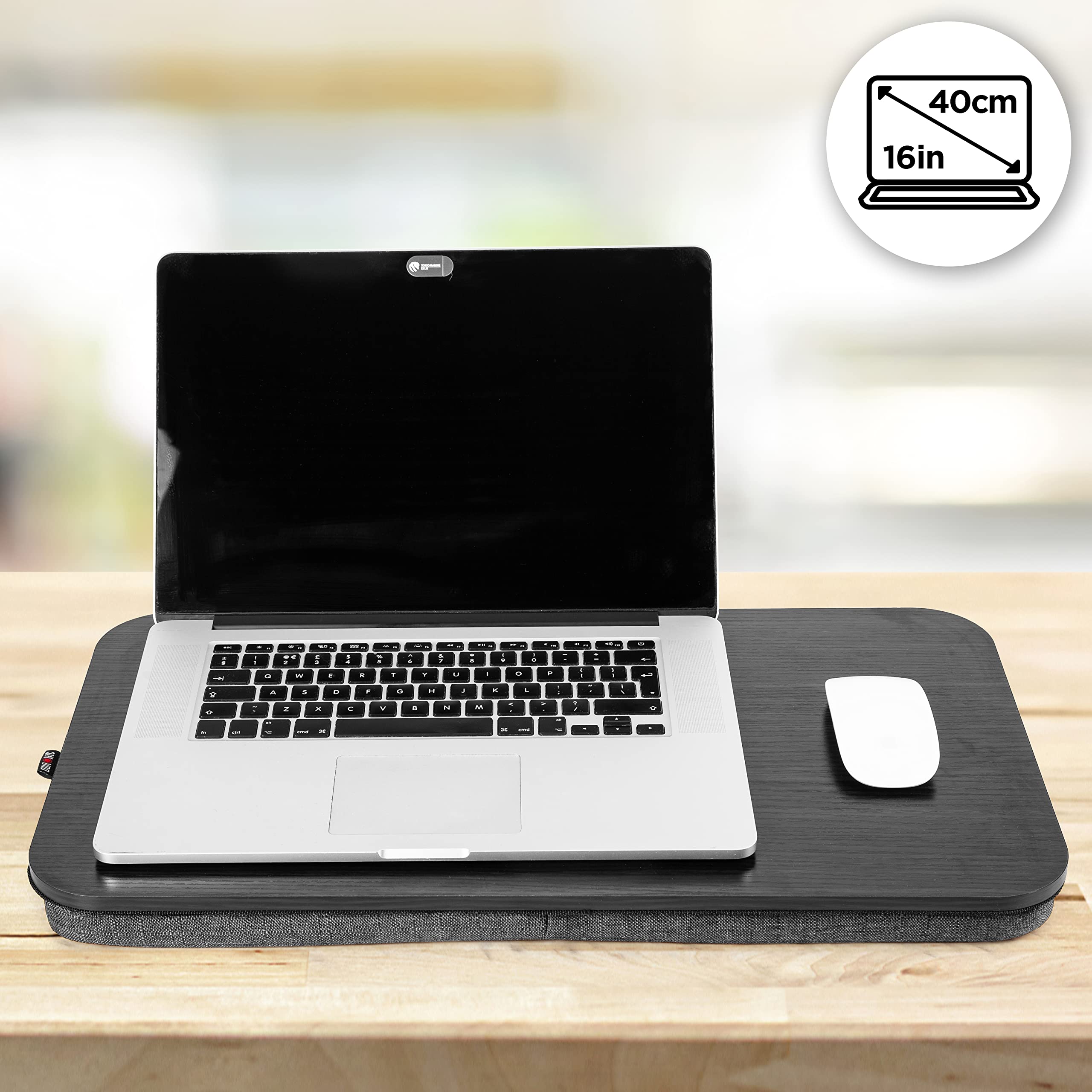Ergonomic Laptop Tray with Cushion - Portable Lap Desk with Handles for Home, Office, Bed & Gaming | Durable Laptop Stand for Comfortable Work & Entertainment Anywhere