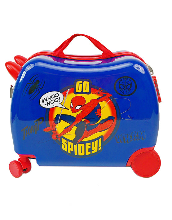 Spider-Man Ride-On Trolley Case with Wheels - Lightweight Kids Luggage for Air Travel, School & Vacation - Marvel Superhero Suitcase for Boys & Girls