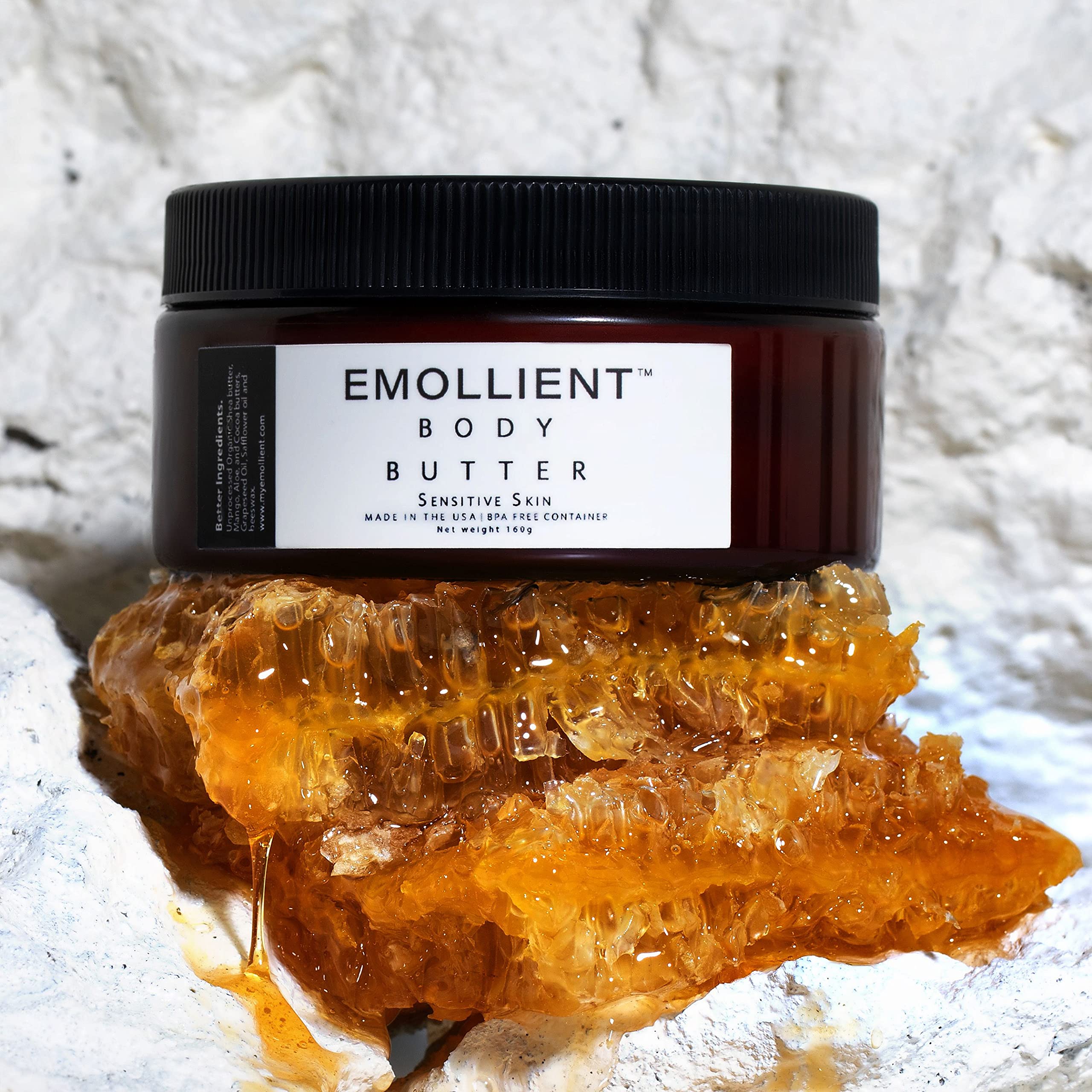 Organic Handmade Emollient Butter for Dry Skin & Eczema Relief - Essential Oils Infused with Vitamins & Antioxidants - 100g Jar for Sensitive Skin Care - Perfect for Nighttime Moisturizing & Winter Skin Protection