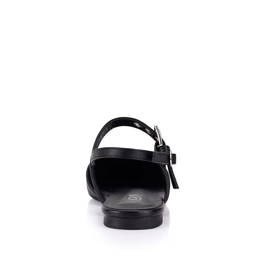 Idaho Slingback Flats - Comfortable Women's Black Casual Shoes for Walking, Work & Everyday Wear