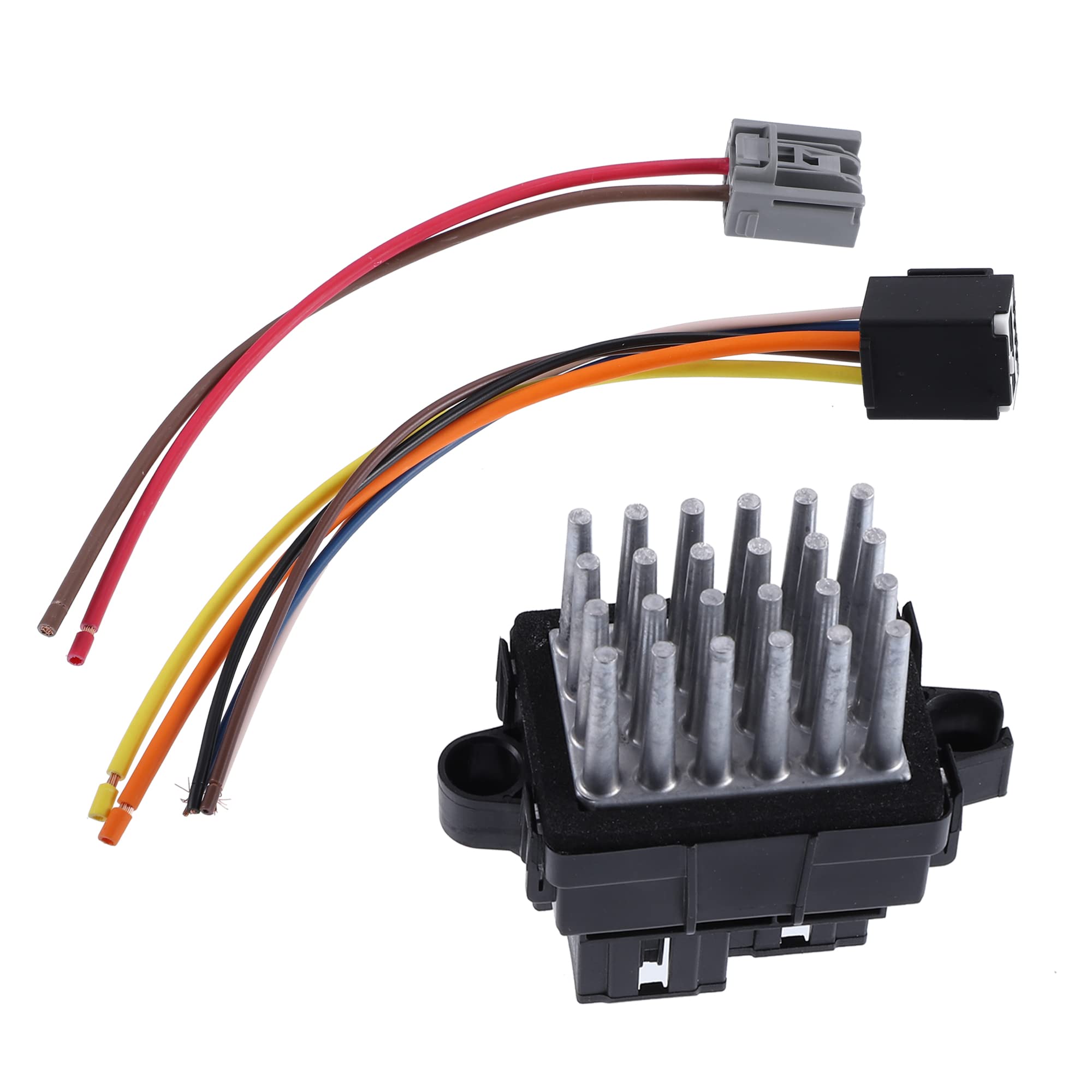 X AUTOHAUX Blower Control Module Compatible with Cadillac Escalade CTS, Chevrolet Silverado Suburban Tahoe, GMC Sierra Yukon - Heater Control Resistor Replacement Part 15141283 13501703 13598090 22811003 84178783 - Perfect for HVAC System Repair & Maintenance