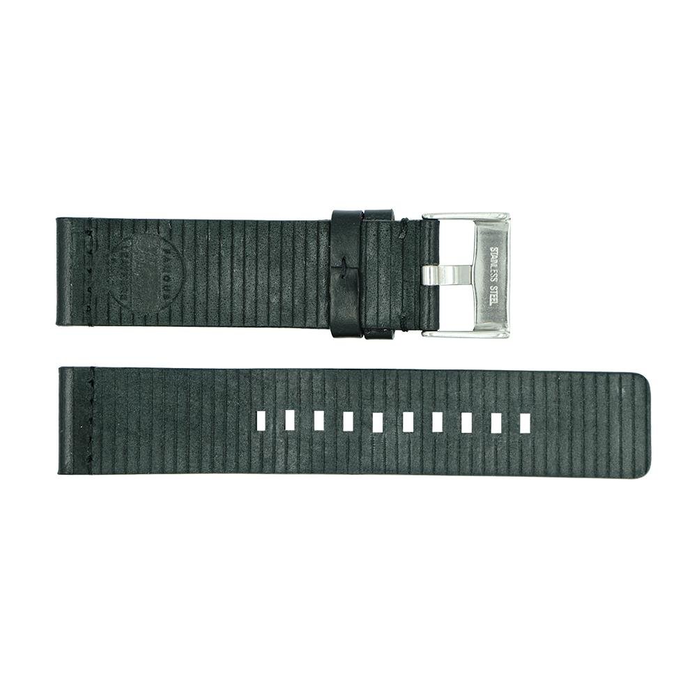 Hadley-Roma 20mm Horween Leather Watch Strap for Men - Matte Black, Durable & Stylish