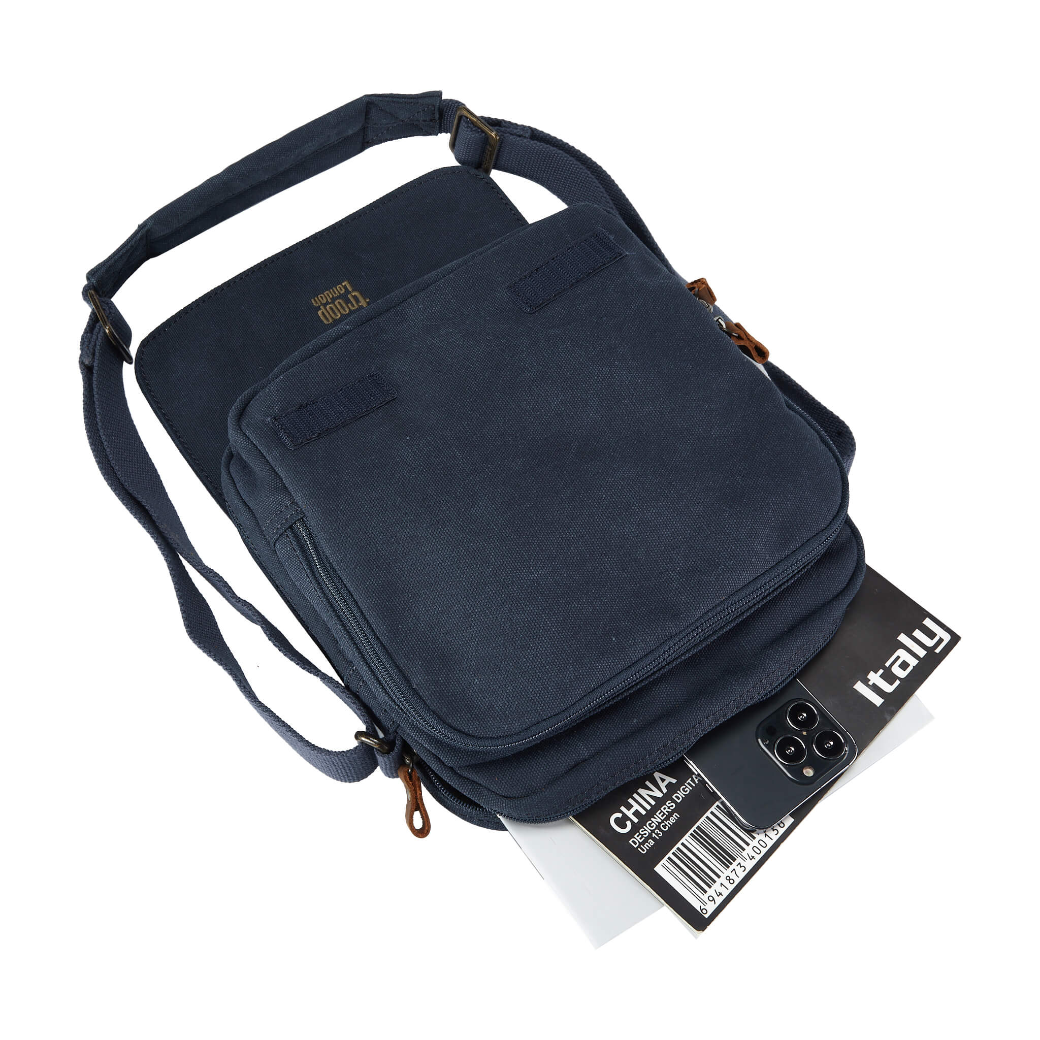 TRP0238 Troop London Classic Canvas Crossbody Bag - Stylish & Durable for Travel, Work & Everyday Use